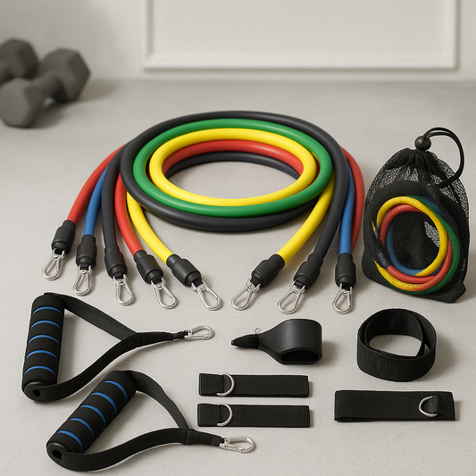 Adjustable Resistance Band Set by FitSwift™ – 11-Piece Home Gym Exercise Kit